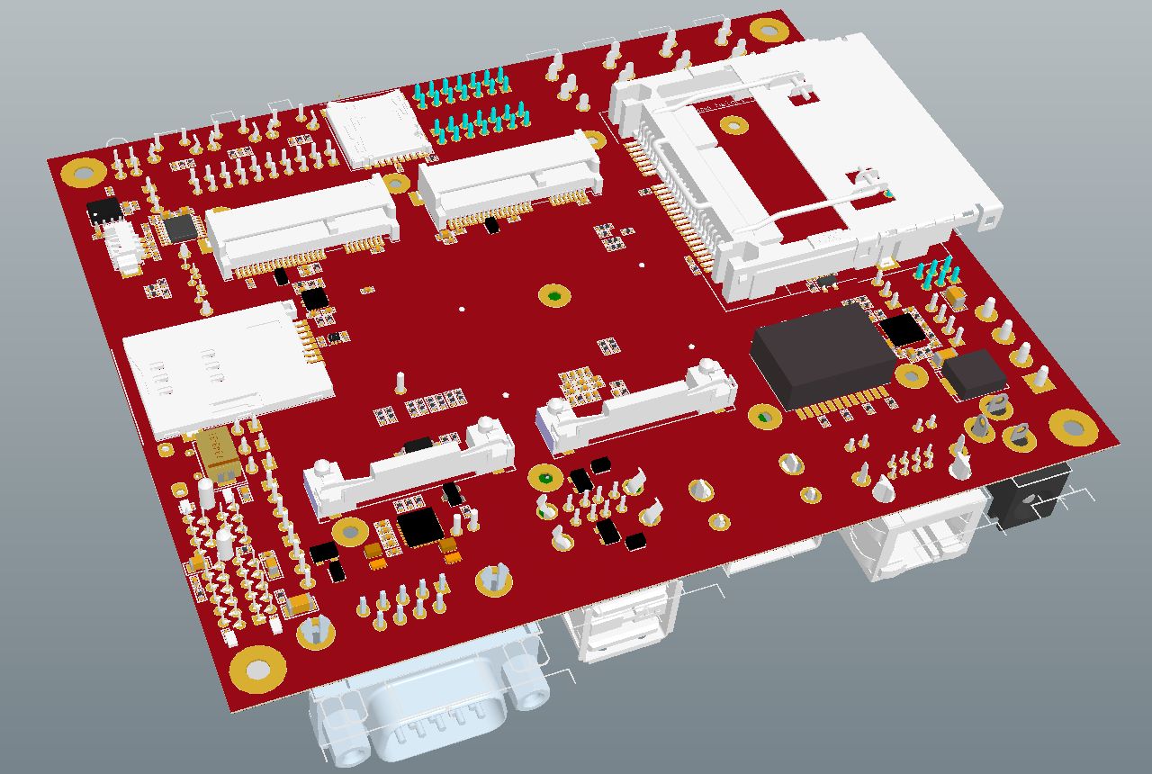 iMX6 Development Baseboard - Bottom