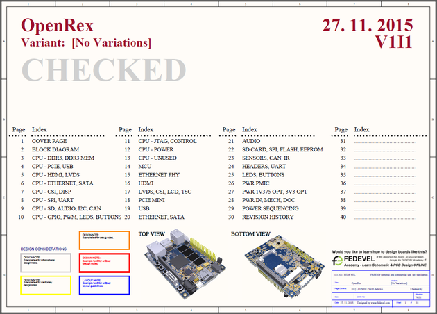 OpenRex Schematic Screenshot