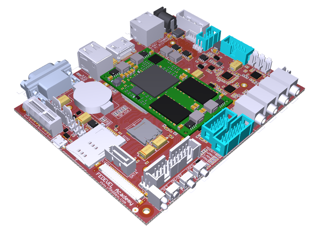 iMX6 Rex Development Baseboard - 3D Model