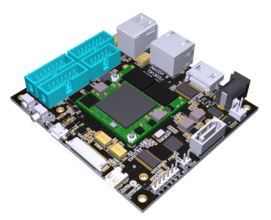 iMX6 TinyRex Baseboard Lite V1I1 - 3D Model